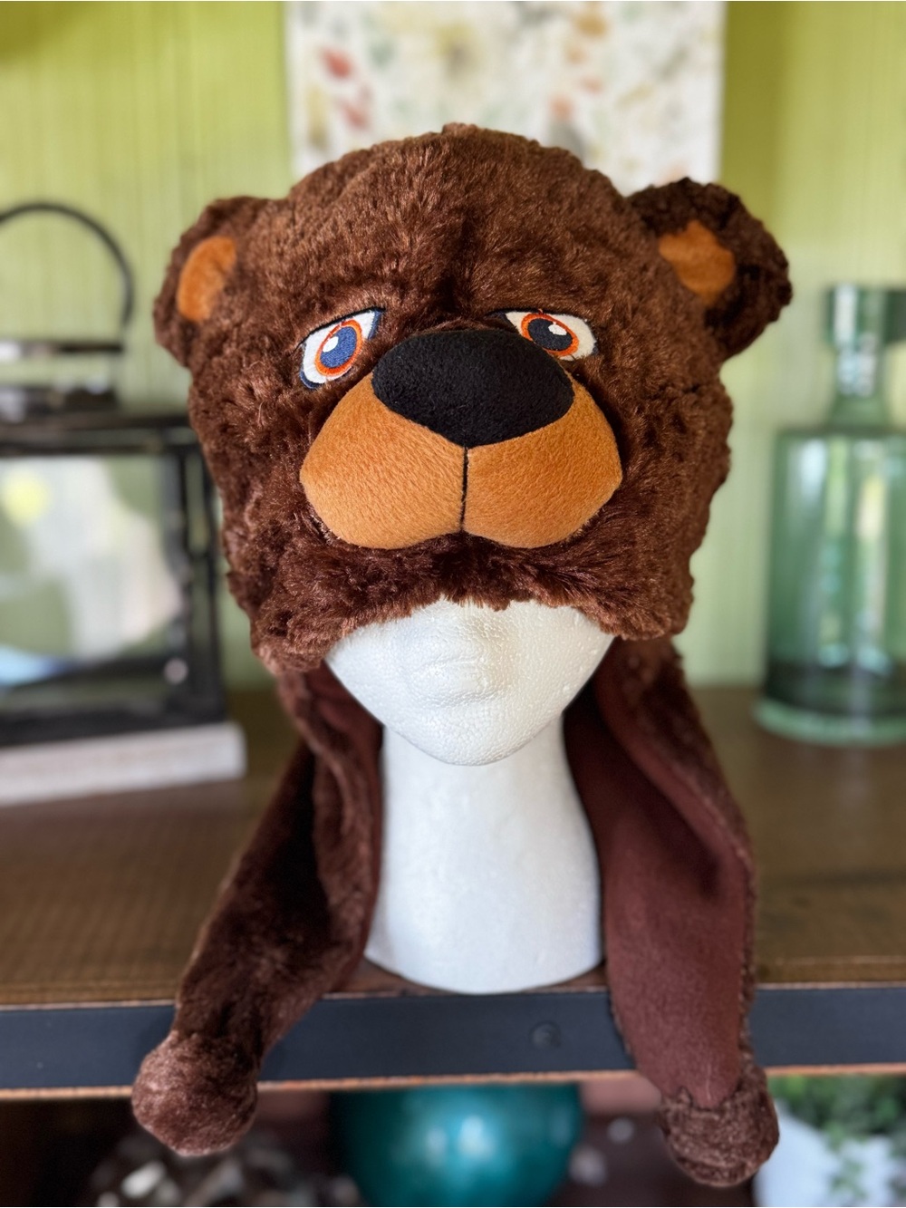 Forever Collectables Chicago Bears NFL Plush Mascot Dangle Hat Winter Cap
